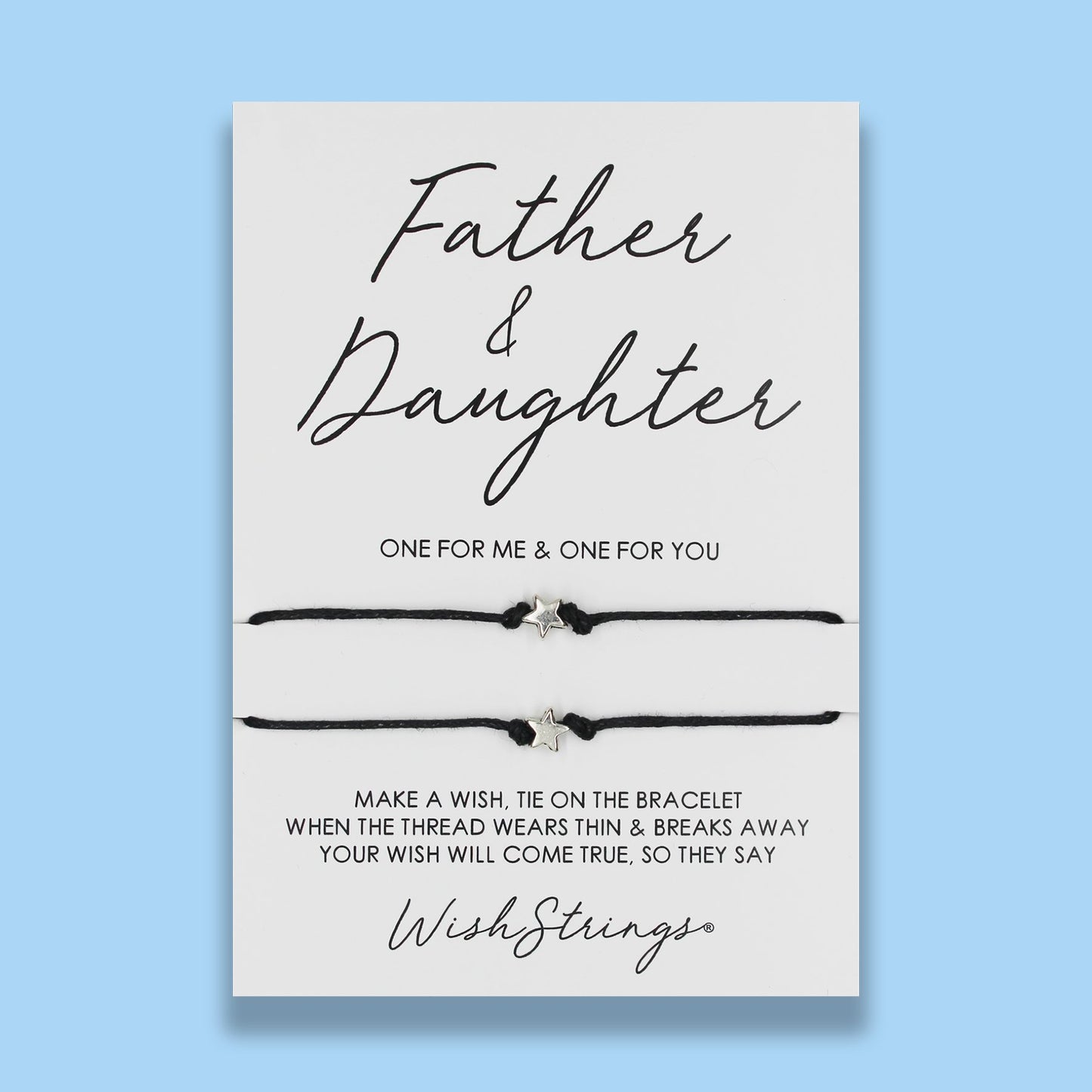 Father & Daughter Wish String Bracelet Duo With Charms