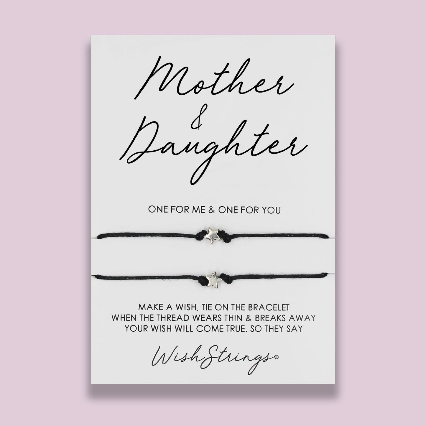 Mother & Daughter Wish String Bracelet Duo With Charms