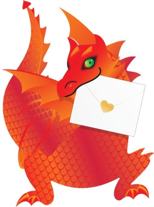 Red Dragon 3D Animal Shaped Any Occasion Greeting Card