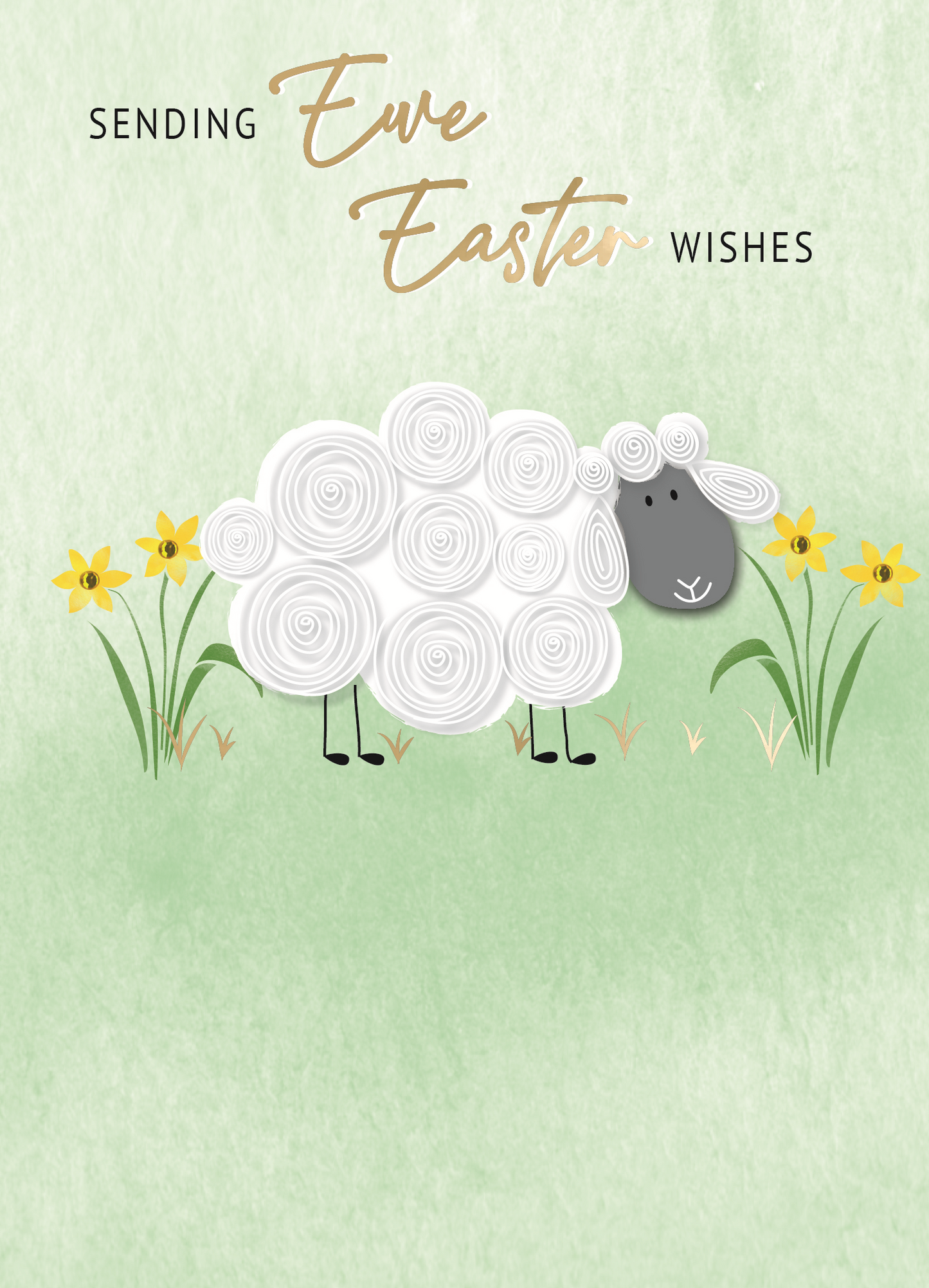 Sending Ewe Easter Wishes Hand-Finished Easter Card