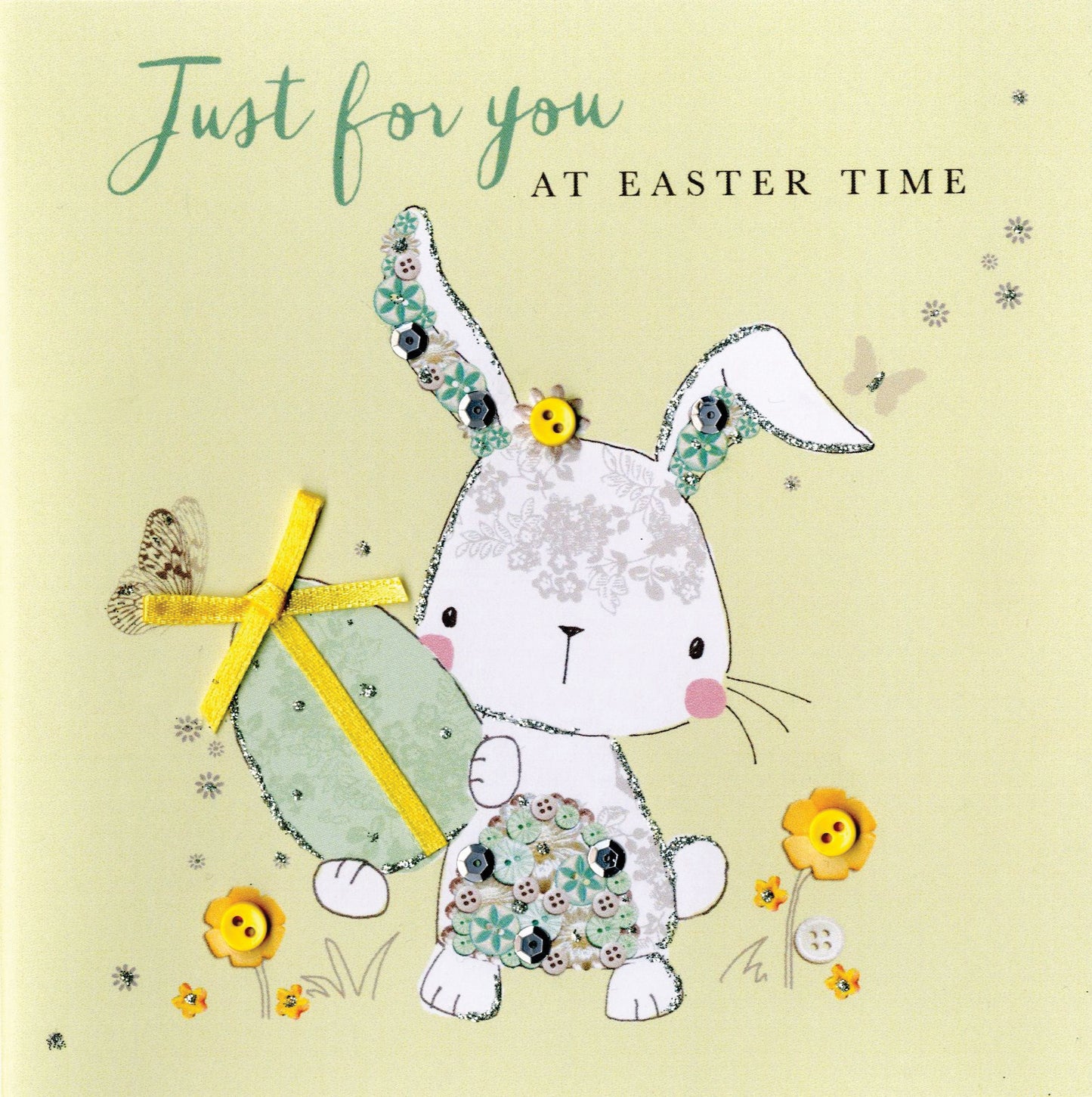 Just For You At Easter Time Greeting Card Buttoned Up