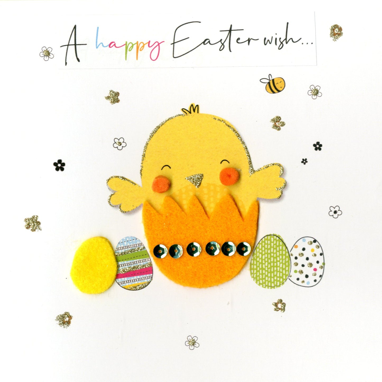 Hand-Finished A Happy Easter Wish Easter Greeting Card