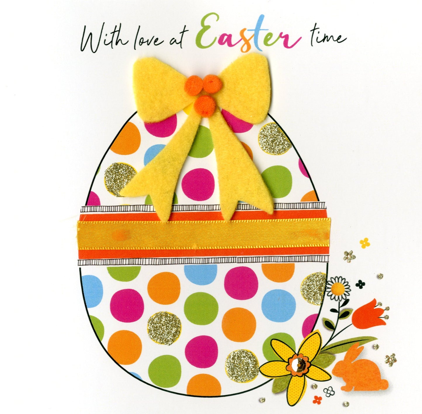 Hand-Finished With Love At Easter Time Easter Greeting Card
