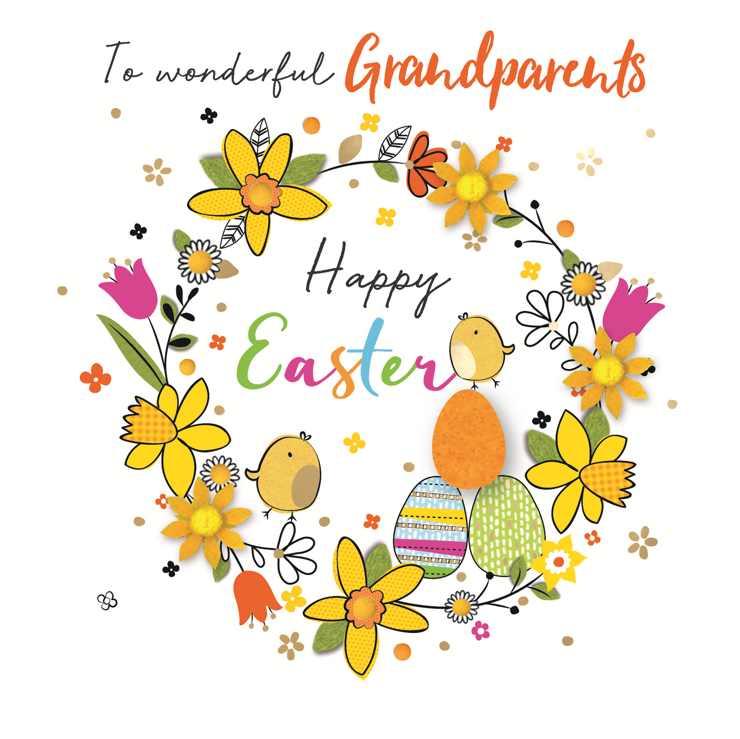 Wonderful Grandparents Hand-Finished Easter Greeting Card