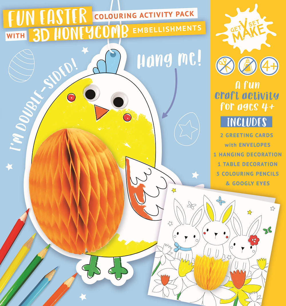 Fun Easter Chick Get Set Make Activity Pack Colouring In Set