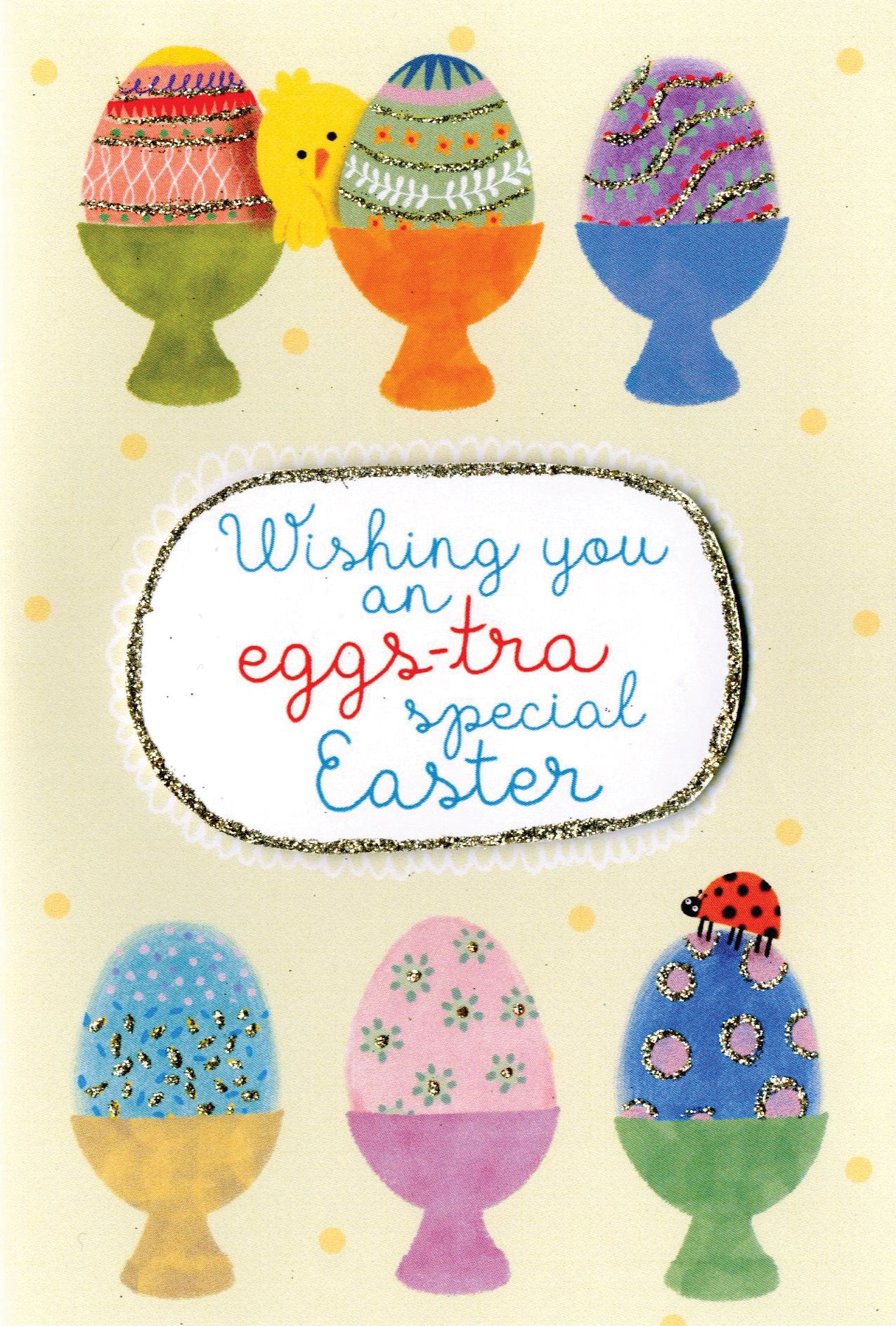 Wishing You An Eggs-tra Special Easter Card Hello You Embellished Card