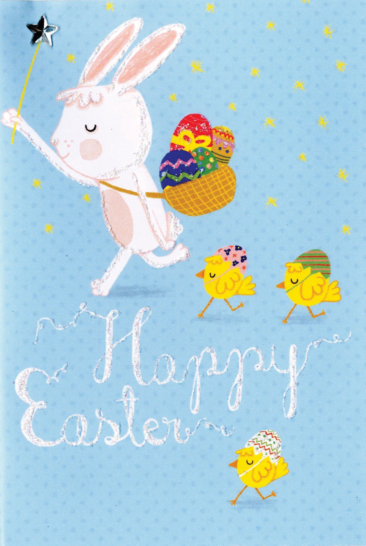 Hoppy Easter Card Cute Hello You Embellished Card