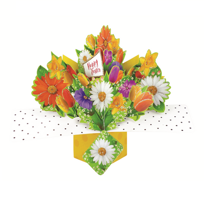 Happy Easter Pop-Up Flowers Greeting Card