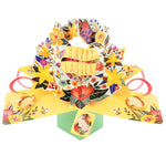 Happy Easter Pretty Floral Easter Pop Up Greeting Card