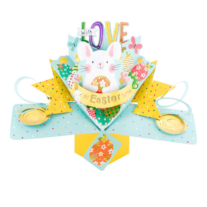 Happy Easter Cute Easter Bunny Pop Up Greeting Card