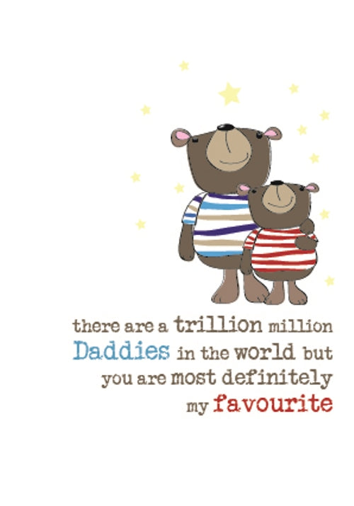 Favourite Daddy Sparkle Finished Greeting Card