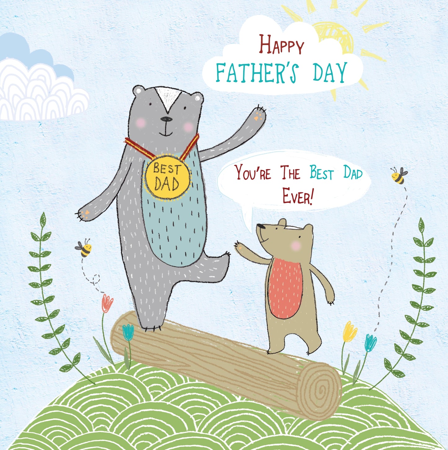 Happy Father's Day Forest Friends Greeting Card