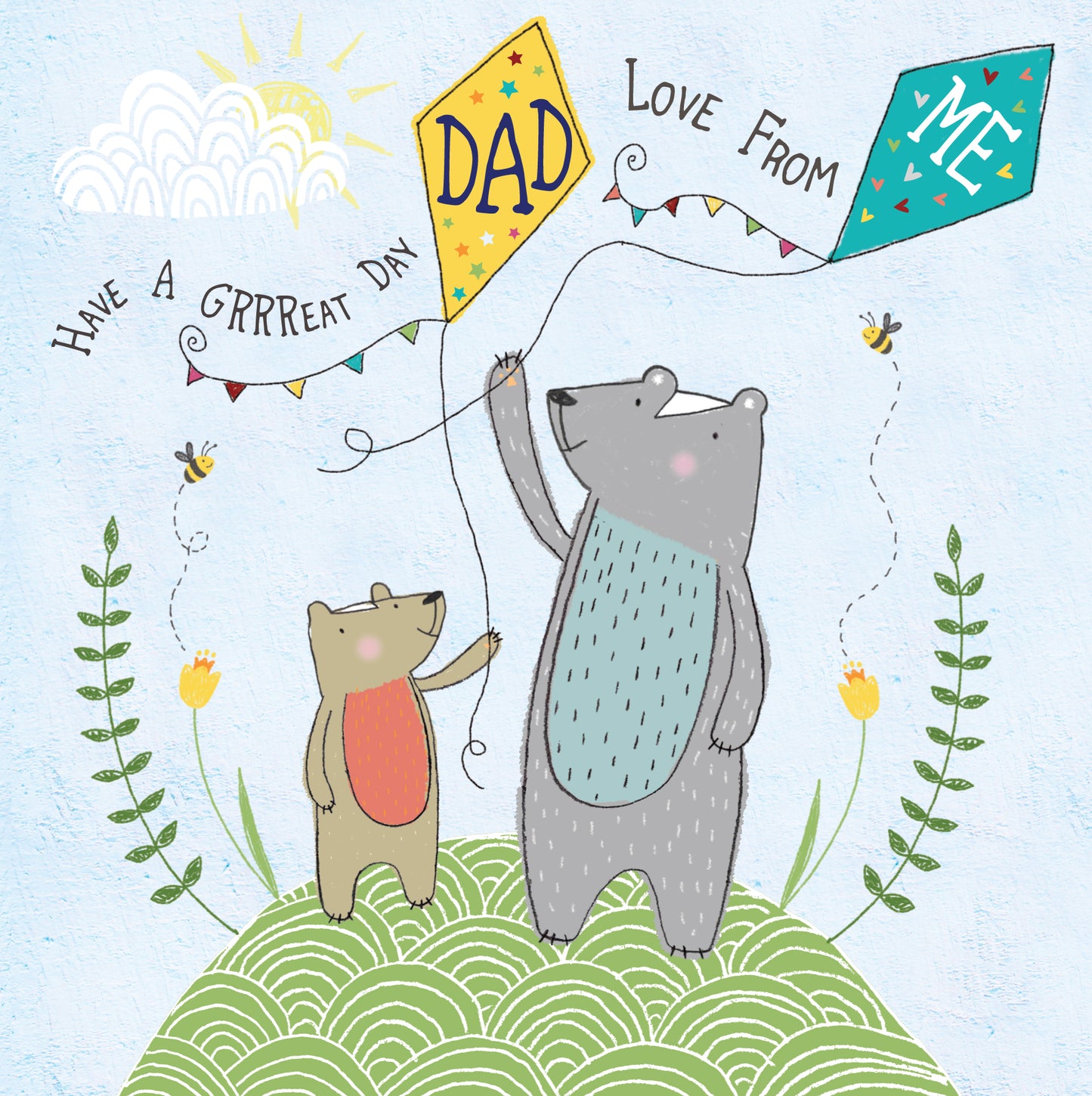Great Day Dad Father's Day Forest Friends Greeting Card