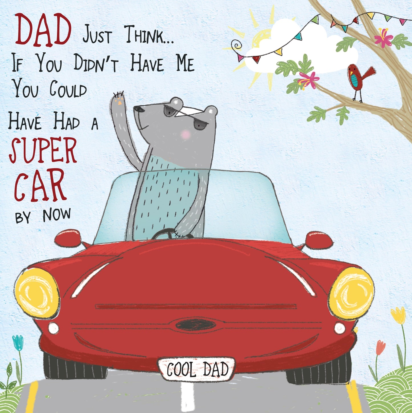 Just Think Father's Day Forest Friends Greeting Card