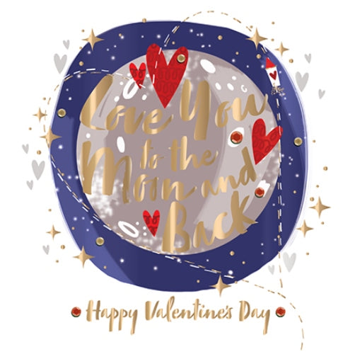 Valentine's Day Card Love You To The Moon And Back Greeting By Talking Pictures