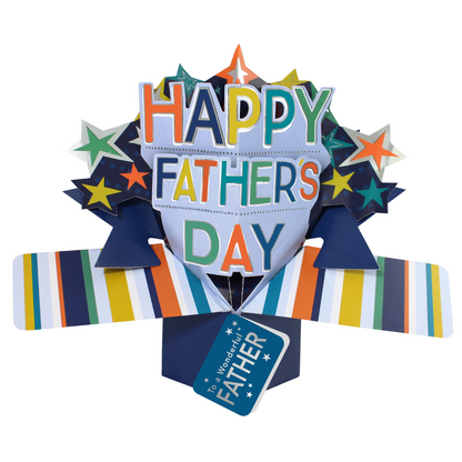 To A Wonderful Father Happy Father's Day Pop Up Card