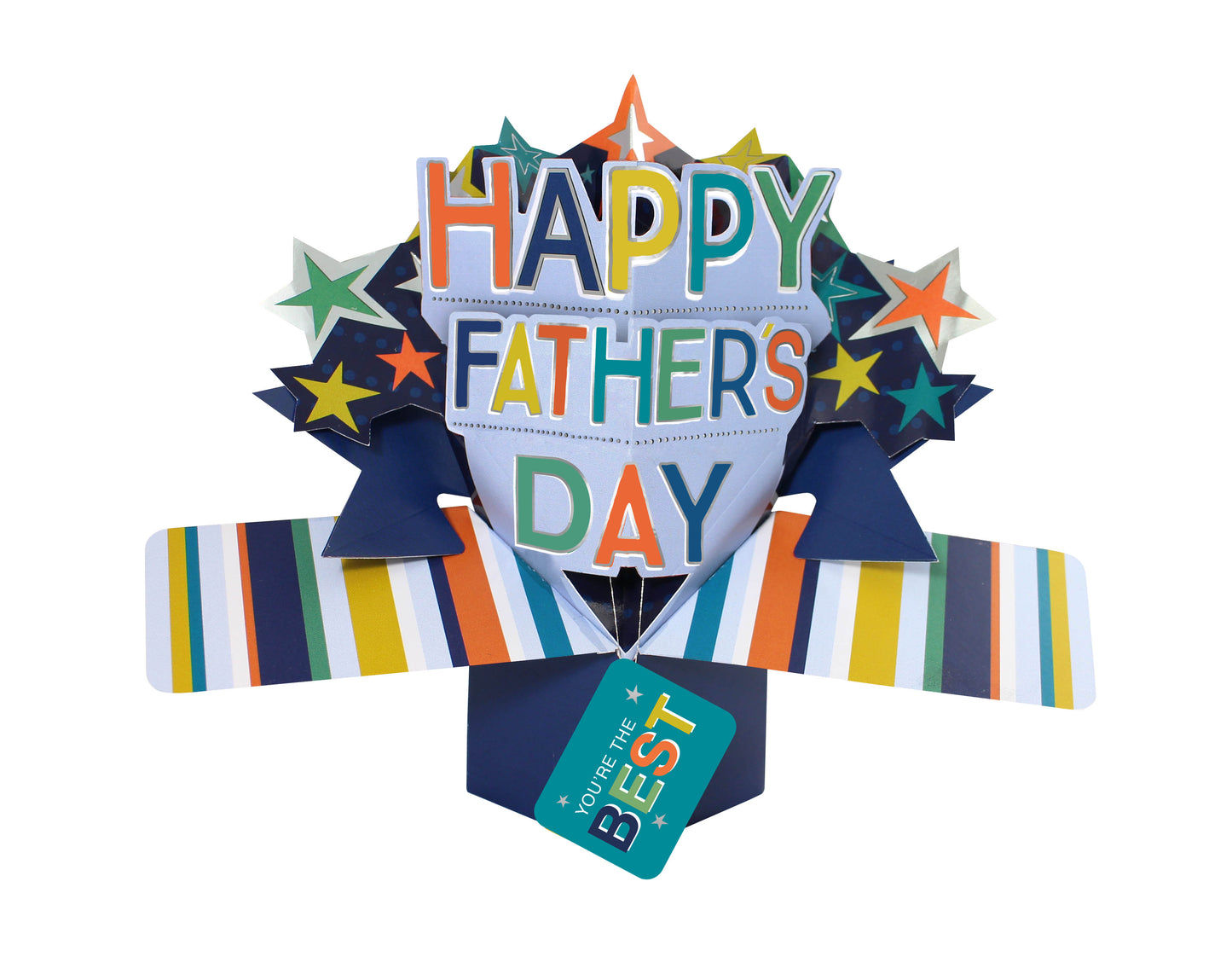 Best Dad Happy Father's Day Pop Up Greeting Card