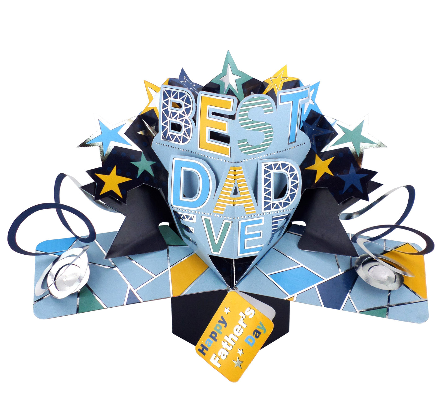 Best Dad Ever Father's Day Pop Up Greeting Card