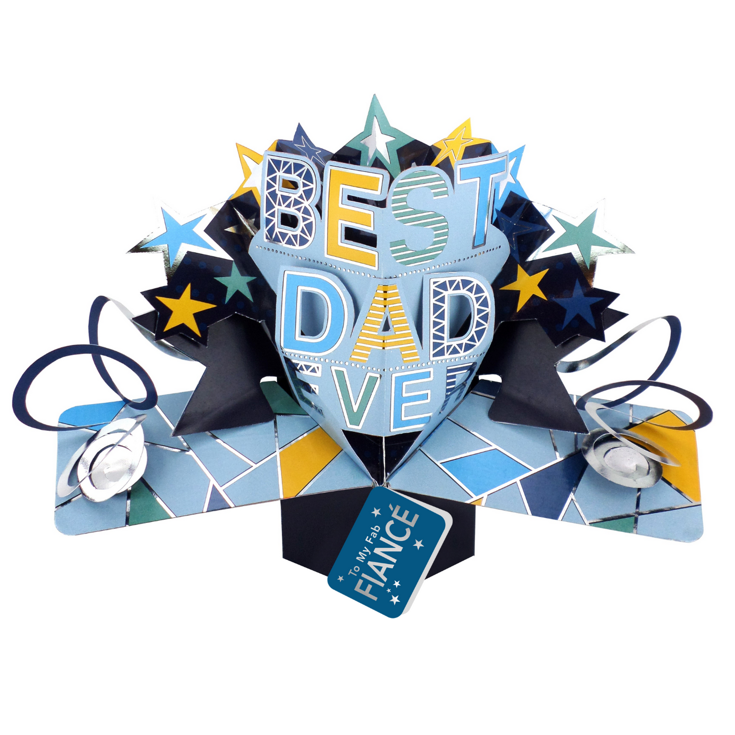 To My Fab Fiance Best Dad Ever Pop Up Card