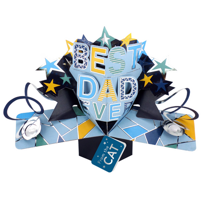 From The Cat Best Dad Ever Pop Up Card