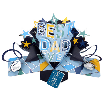 Wonderful Husband Best Dad Ever Pop Up Card