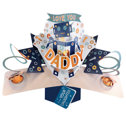 From Your Daughter Robot Daddy Pop Up Card