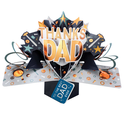 To The Best Dad Ever Thanks Dad Pop Up Card