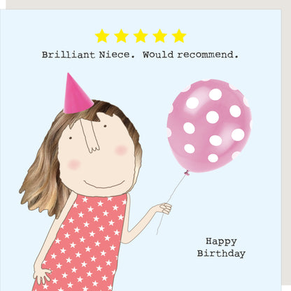Rosie Made A Thing Five Star Niece Birthday Card
