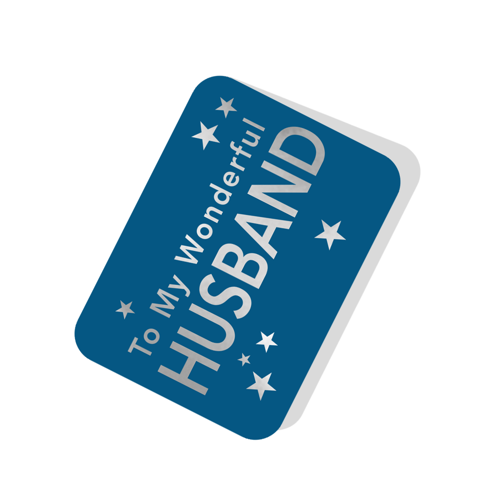 To My Wonderful Husband Blue Tag