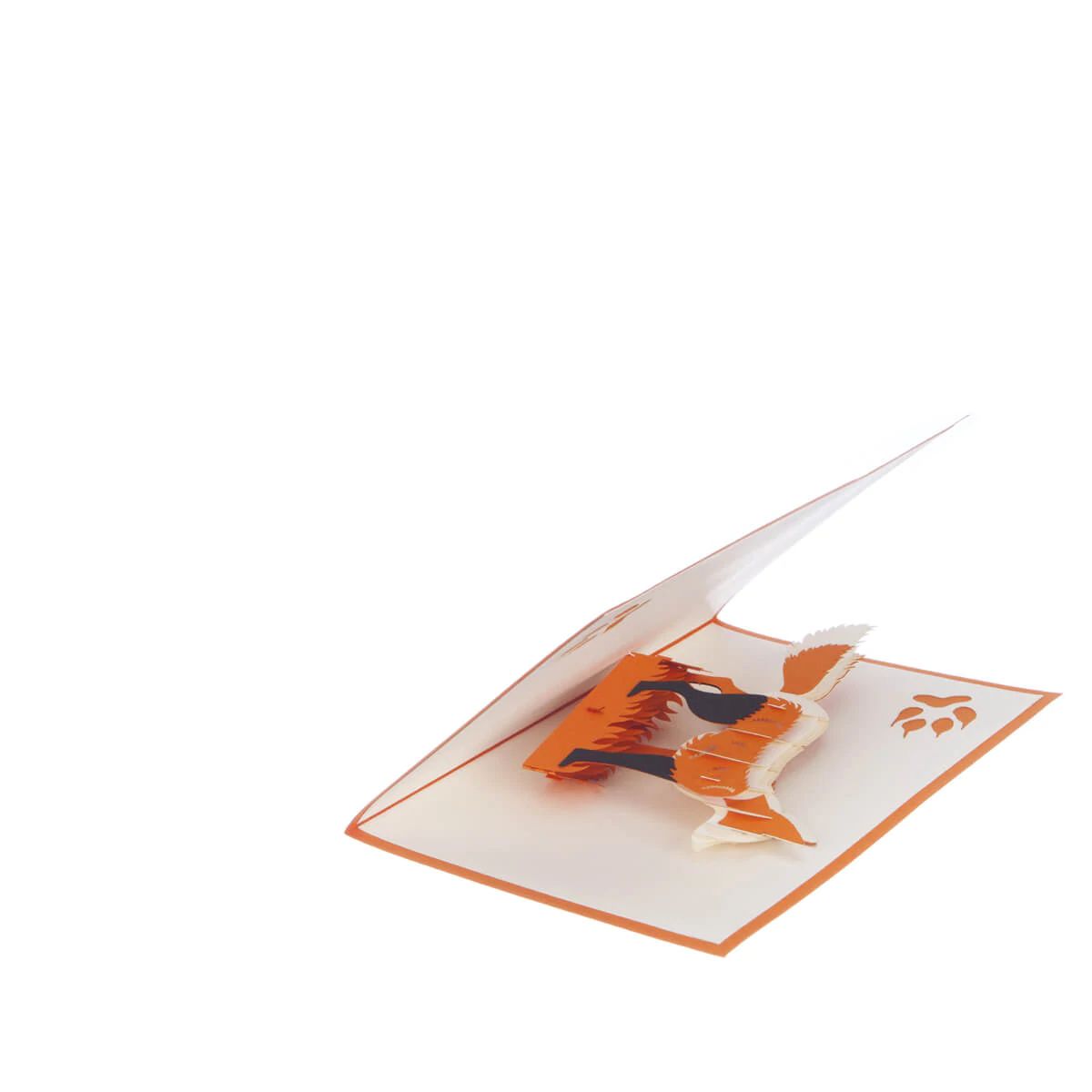 3D Fox Orange & Black Pop Up Greeting Card