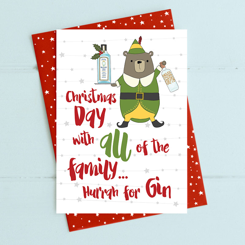 Hurrah For Gin Christmas Card Gin-gle Bells Collection