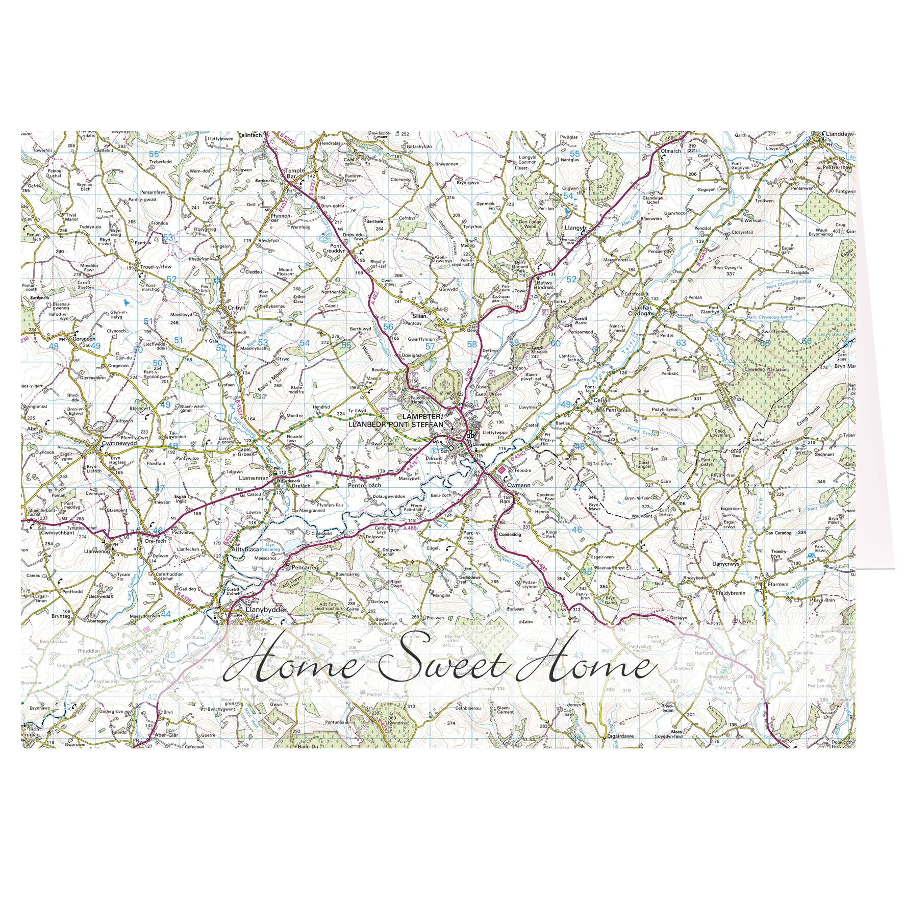 Personalised Present Day Map Card Add Any Name - Personalise It! – Love ...