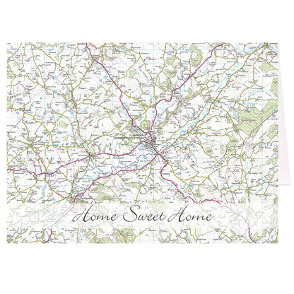 Personalised Present Day Map Card Add Any Name - Personalise It!