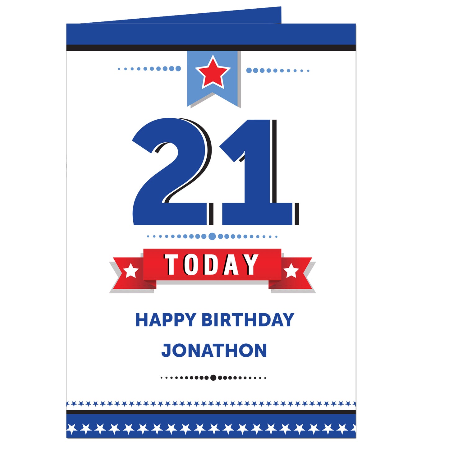 Personalised Birthday Star Card Add Any Age & Name - Personalise It!