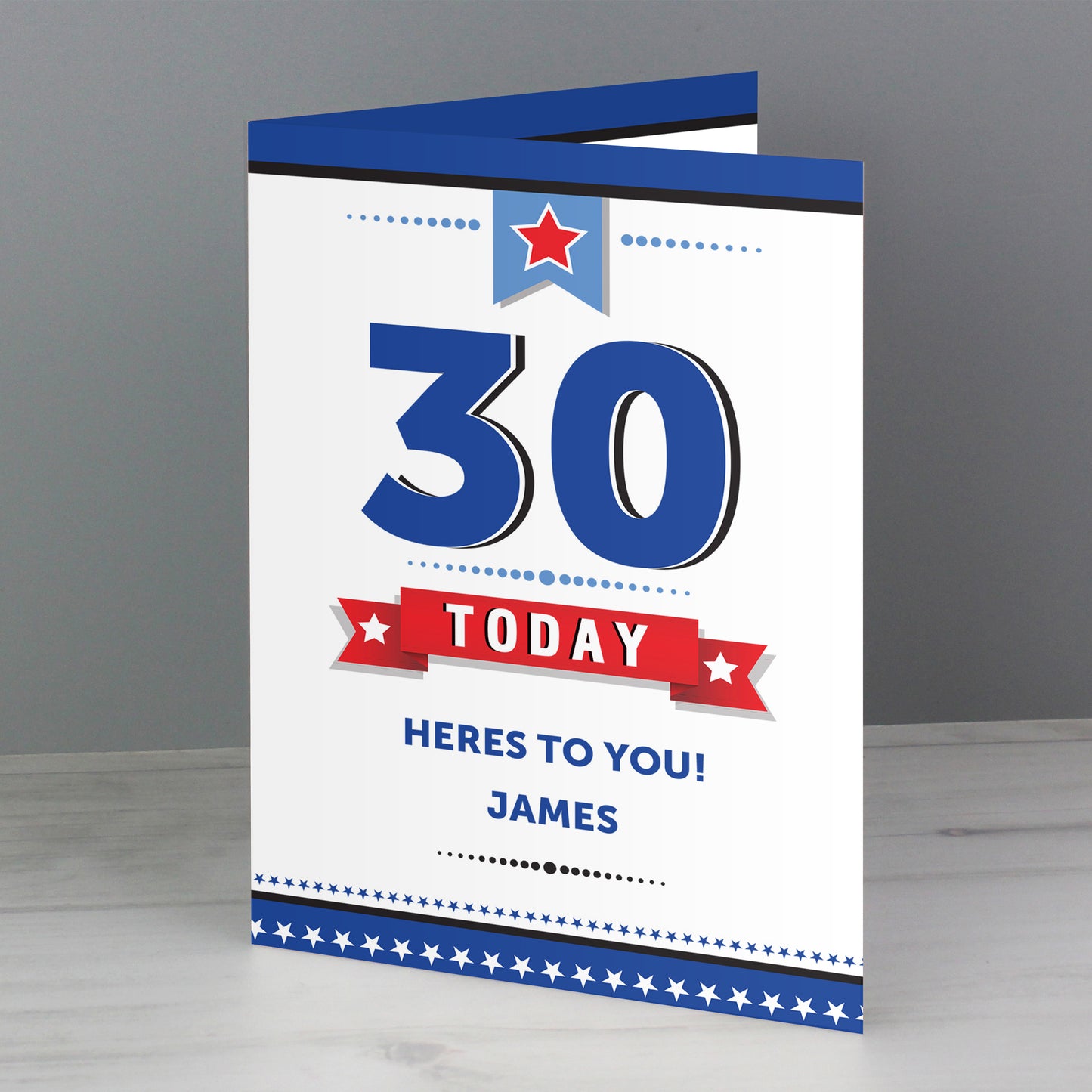 Personalised Birthday Star Card Add Any Age & Name - Personalise It!