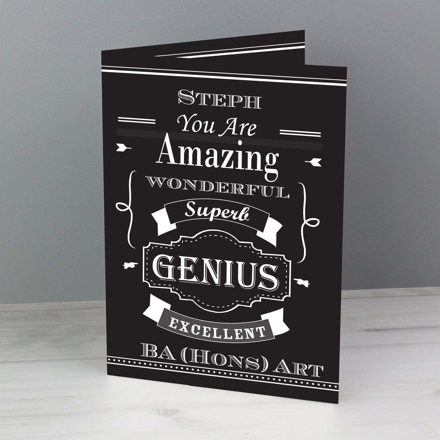 Personalised Vintage Typography Card Add Any Name - Personalise It!