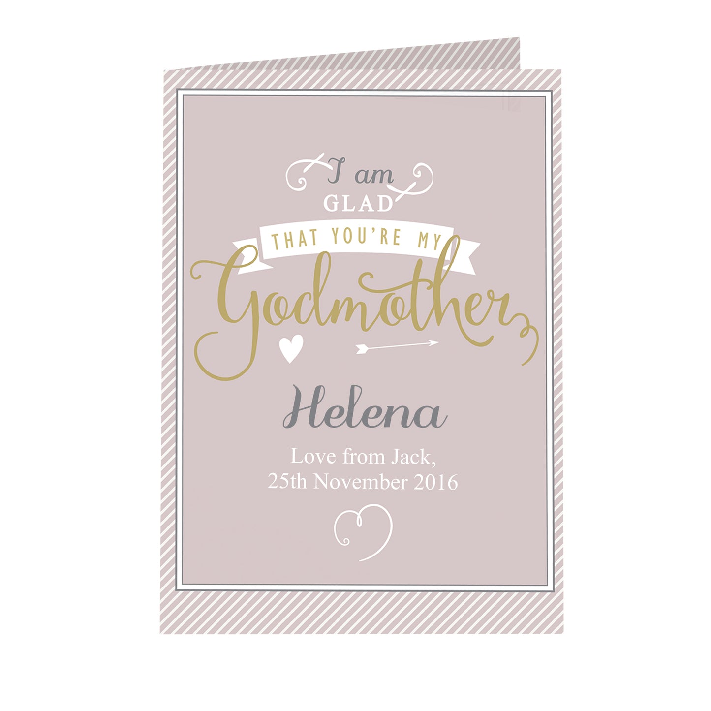 Personalised I Am Glad... Godmother Card Add Any Name - Personalise It!