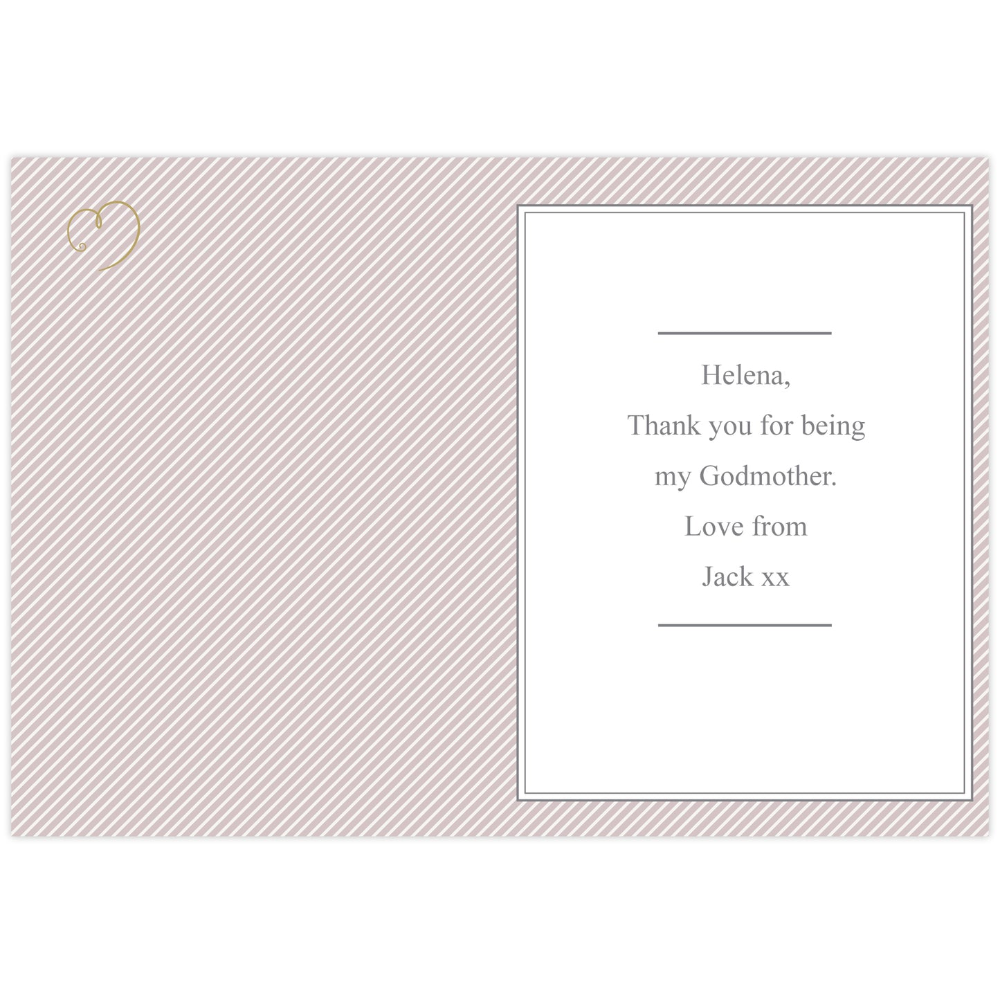 Personalised I Am Glad... Godmother Card Add Any Name - Personalise It!