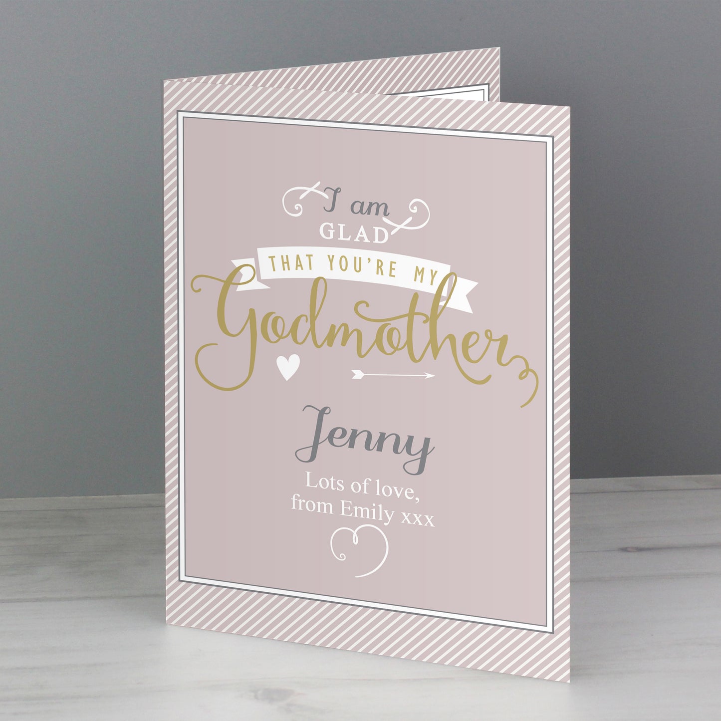 Personalised I Am Glad... Godmother Card Add Any Name - Personalise It!