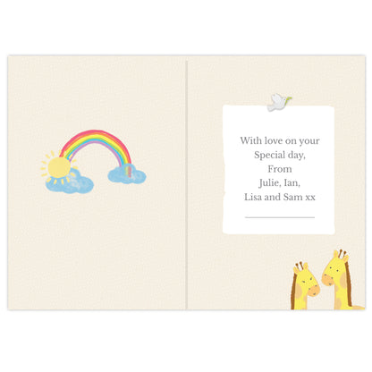 Personalised Noah's Ark Card Add Any Name - Personalise It!