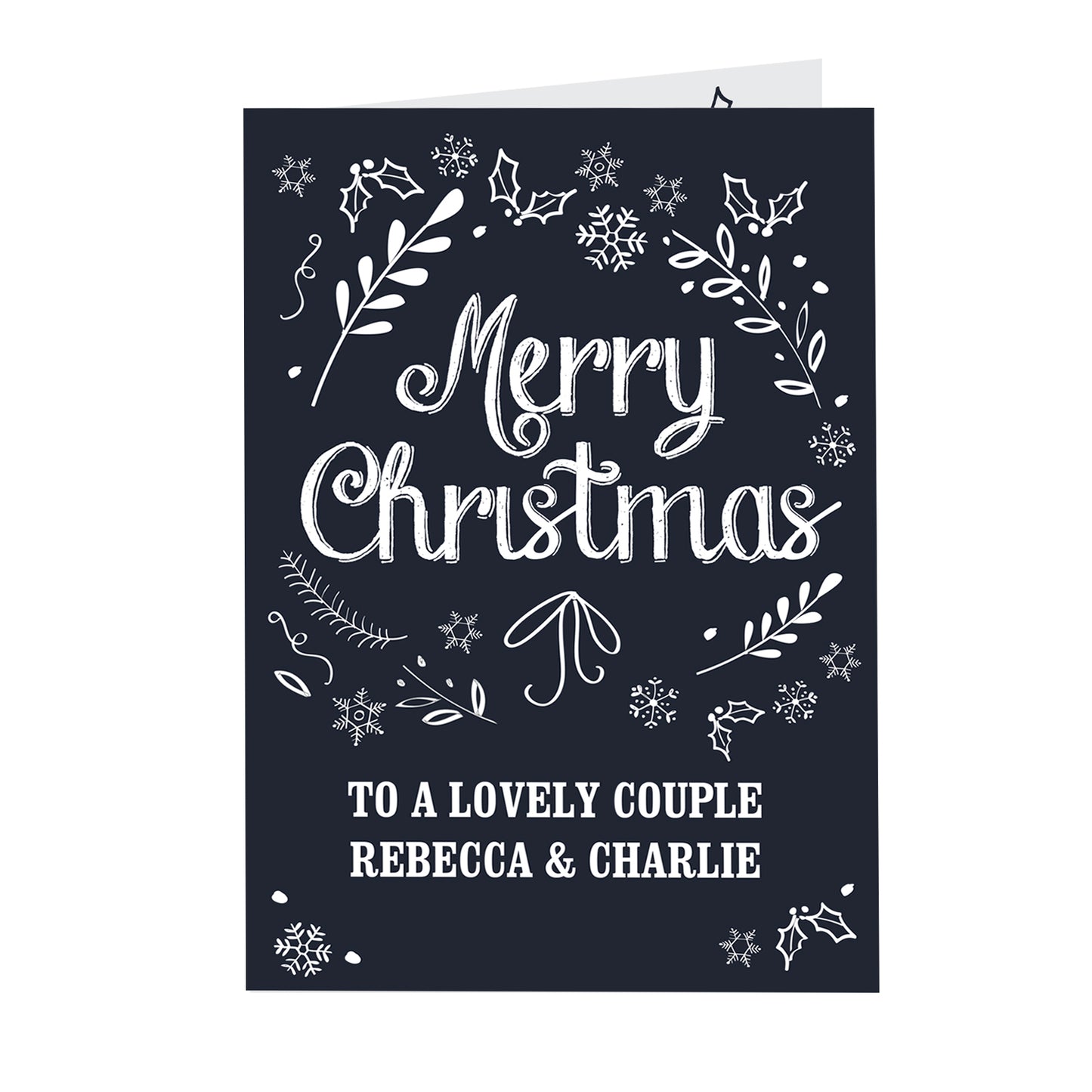 Personalised Christmas Frost Card Add Any Name - Personalise It!