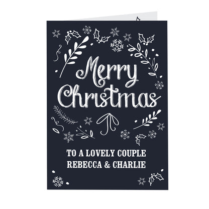 Personalised Christmas Frost Card Add Any Name - Personalise It!