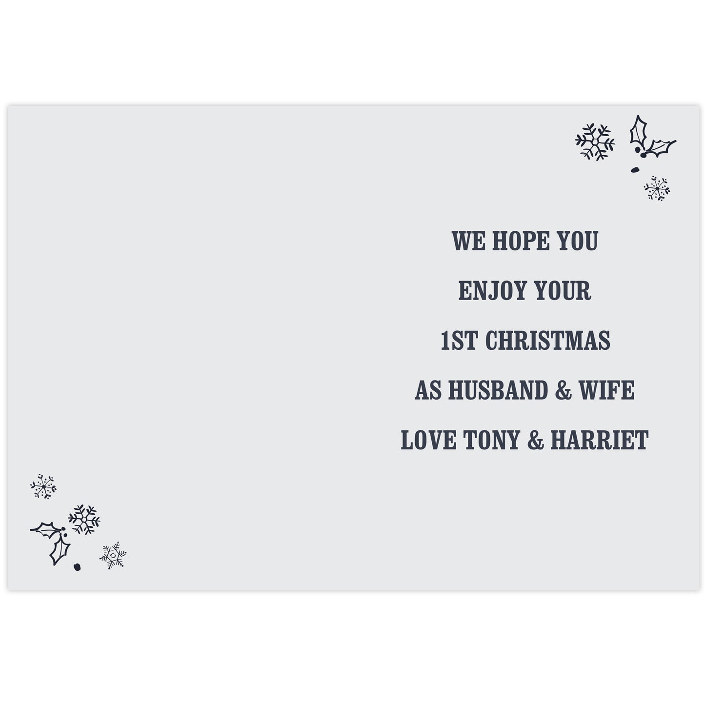 Personalised Christmas Frost Card Add Any Name - Personalise It!