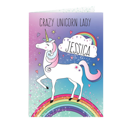 Personalised Unicorn Card Add Any Name - Personalise It!