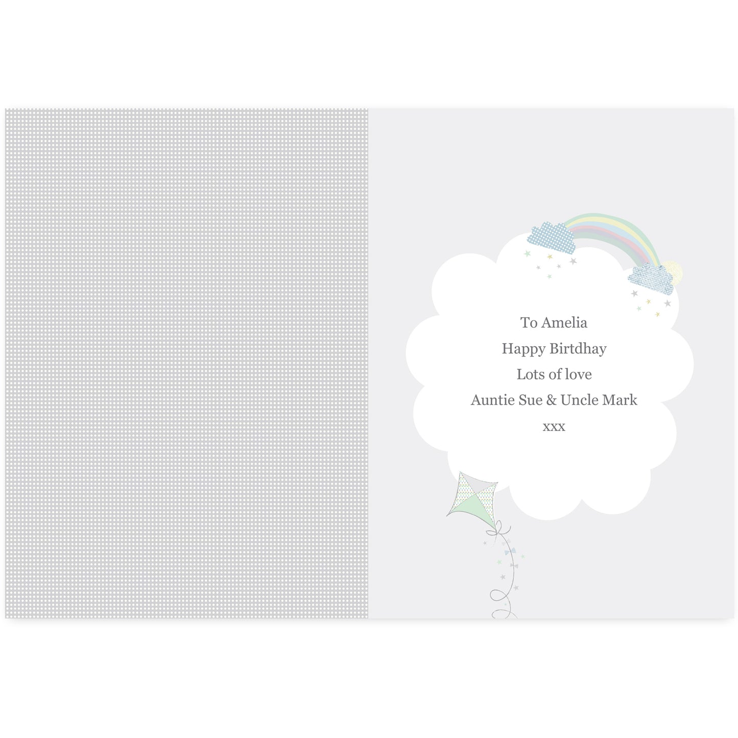 Personalised Hessian Giraffe & Elephant Card Add Any Name - Personalise It!