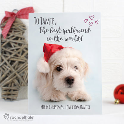 Personalised Rachael Hale Terrier Christmas Card Add Any Name - Personalise It!