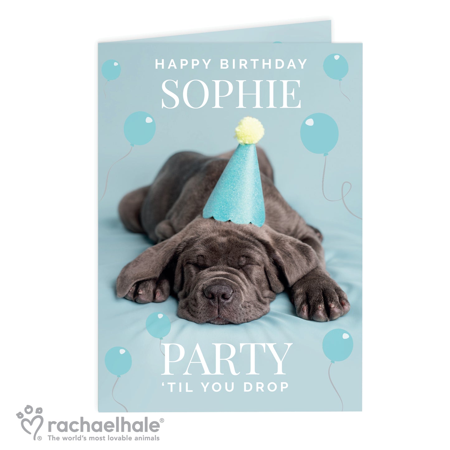 Personalised Rachael Hale 'Party 'Til You Drop' Card Add Any Name - Personalise It!