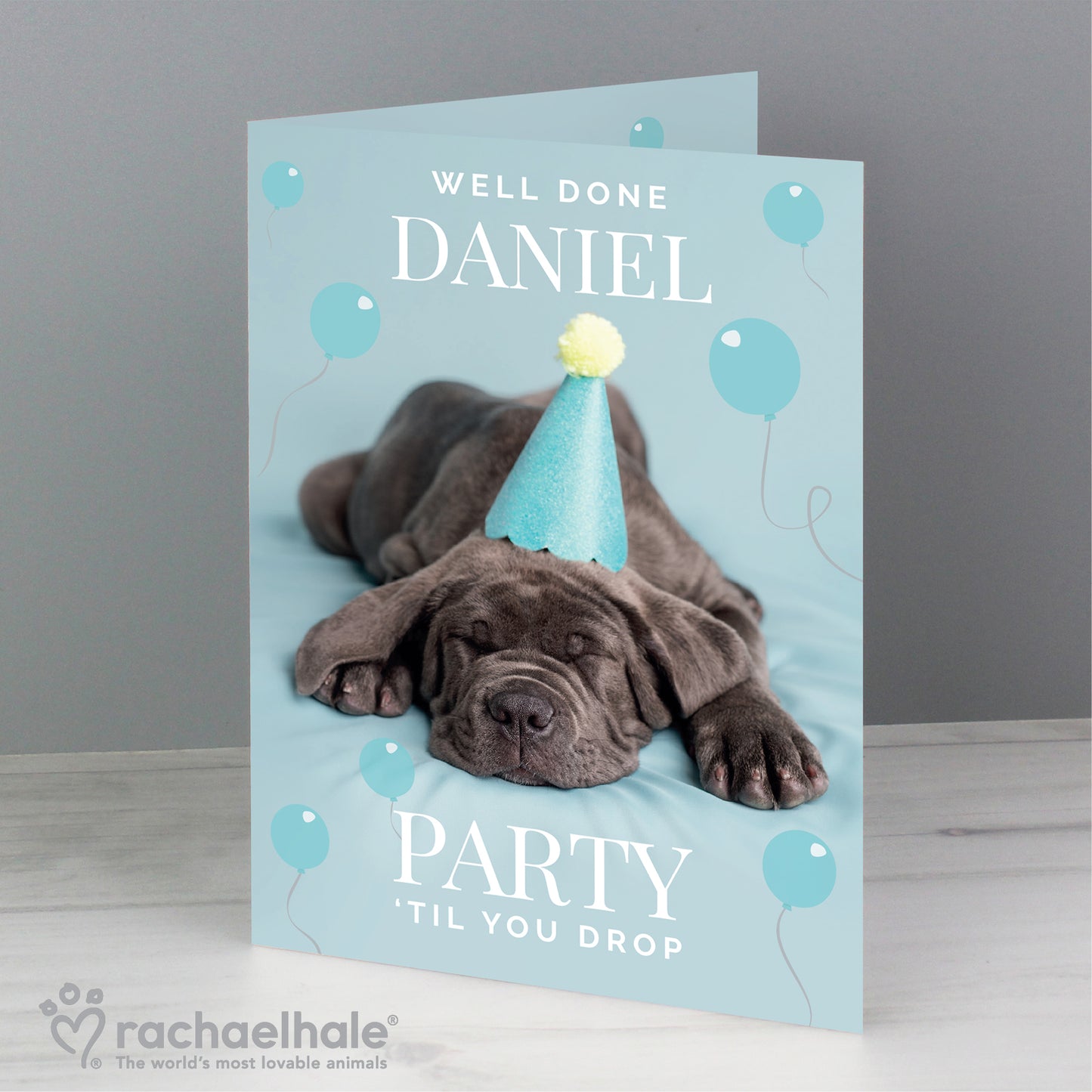 Personalised Rachael Hale 'Party 'Til You Drop' Card Add Any Name - Personalise It!