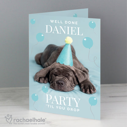 Personalised Rachael Hale 'Party 'Til You Drop' Card Add Any Name - Personalise It!