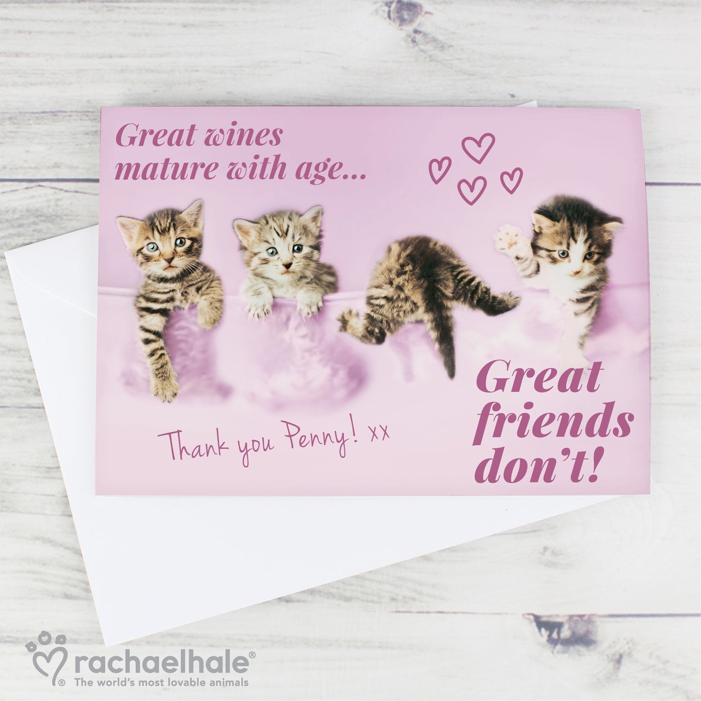 Personalised Rachael Hale 'Great Friends' Card Add Any Name - Personalise It!
